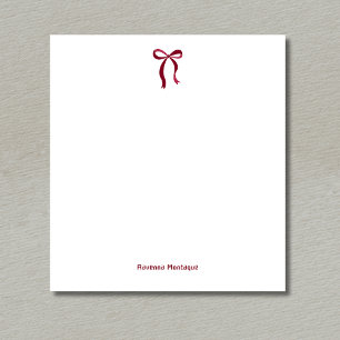 Bloc-note Simple ruban de Bourgogne écriture personnalisée n