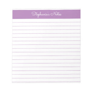 Bloc-note Simples Lavender Linked Personnalisé