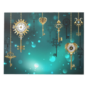 Bloc-note Skeleton Keys on Green Background