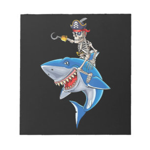 Bloc-note Skeleton Pirate équitation Requin mignonette Garço