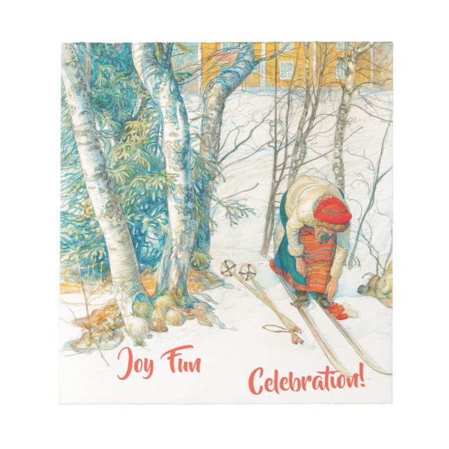 Bloc-note Ski d'hiver par Carl Larsson (Devant)