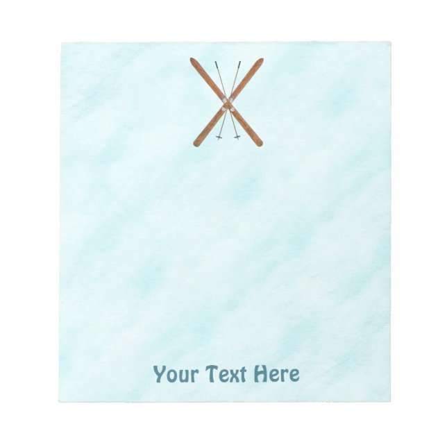 Bloc-note Skis De Fond Sur Neige (Devant)