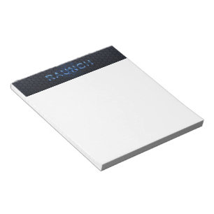 Bloc-note SlipperyJoe's runch métallique grandes lettres ble