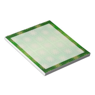 Bloc-note Snowflakes Gold sur Emerald