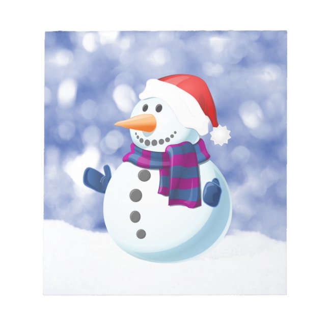 Bloc-note Snowman hiver Joyeux Noël neige (Devant)
