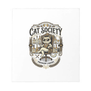 Bloc-note Société de chats Bar à alcool pour chats Humour Vi