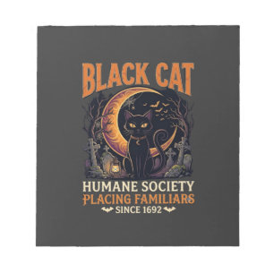 Bloc-note Société humanitaire du chat noir Halloween Croissa