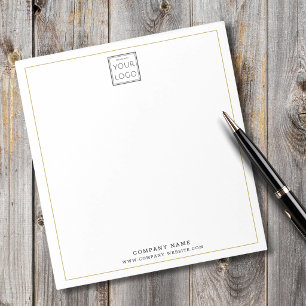 Bloc-note Société nom de l'entreprise personnalisé avec logo