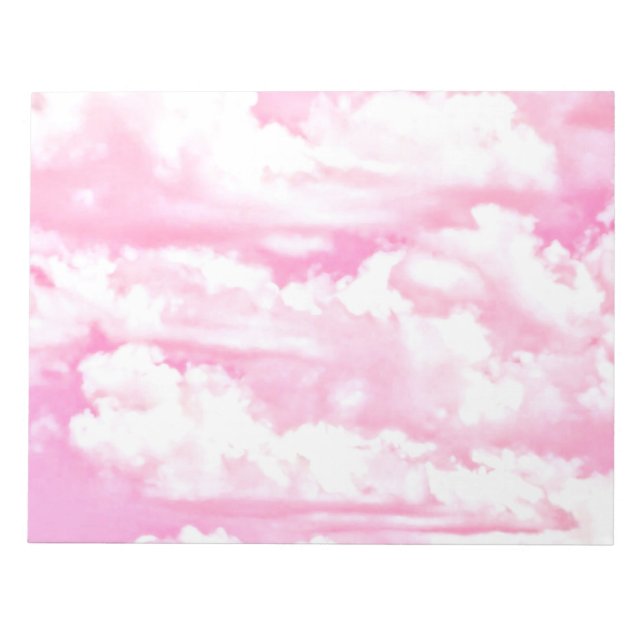 Bloc-note Soft Happy Rose Nuages Décor (Devant)