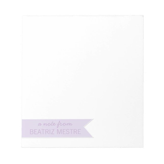 Bloc-note Soft Une Note De Notepads Personnalisés | Bannière (Devant)