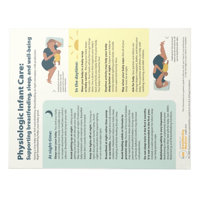 Bloc-note Soins physiologiques pour nourrissons (anglais) (Devant)