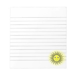 Bloc-note Soleil souriant personnalisé