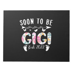 Bloc-note Soon To Be Gigi Est 2022 Floral New Grandma Mother