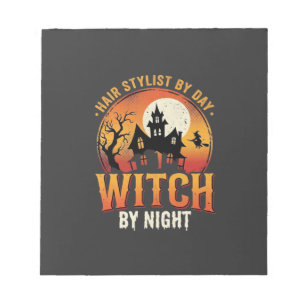 Bloc-note Sorcière Coiffeuse Halloween Design Vintage_1