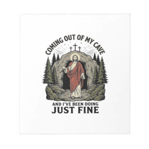 Bloc-note Sortir de ma grotte Vintage religieux drôle de che
