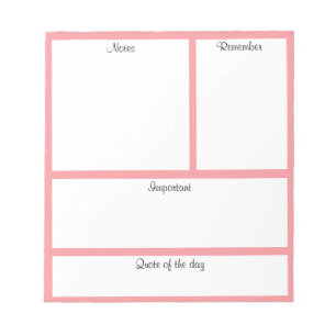 Bloc-note Souvenez-vous des choses importantes à faire - Bl