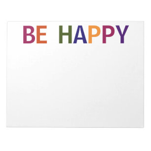 Bloc-note Soyez Heureux Multicolore 28 x 21,5 cm