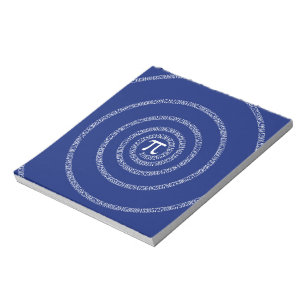 Bloc-note Spirale pour Pi sur Décor bleu marine