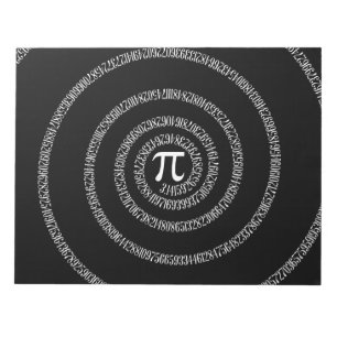 Bloc-note Spirale pour Pi sur Décor noir