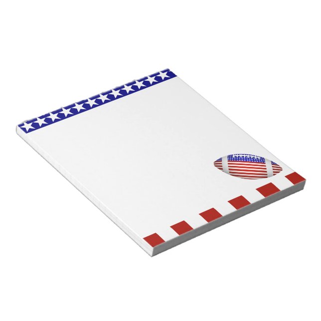 Bloc-note Sports de football patriotique (Incliné)
