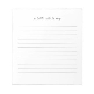 Bloc-note Square A Little Note to Say Script Line Notepad