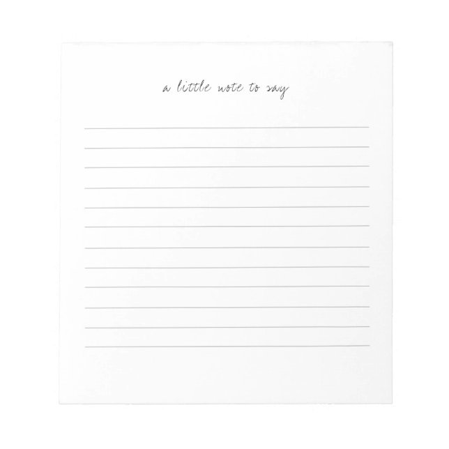 Bloc-note Square A Little Note to Say Script Line Notepad (Devant)