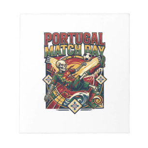 Bloc-note Squelette de buteur jour de match Portugal Nations