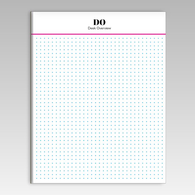 Bloc-note Stationery Monogram Initials Dot Grid Notepad (Créateur téléchargé)