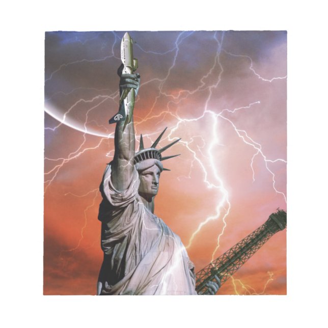 Bloc-note Statue de la Liberté Éclair. (Devant)