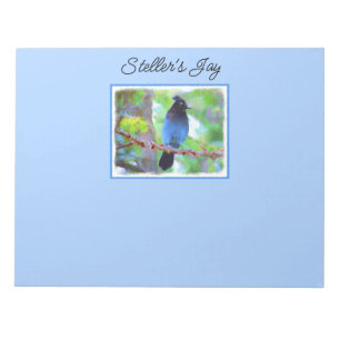 Bloc-note Steller's Jay Painting - Art original pour oiseaux