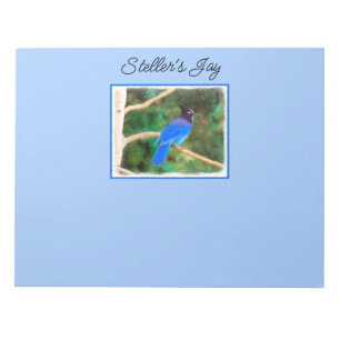 Bloc-note Steller's Jay Painting - Art original pour oiseaux