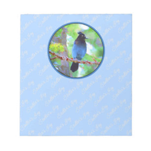 Bloc-note Steller's Jay Painting - Art original pour oiseaux