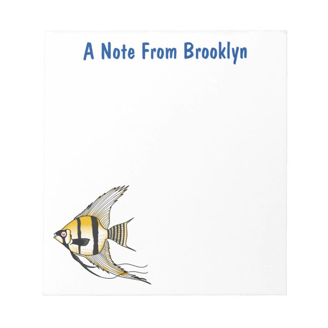 Bloc-note Striped angelfish cartoon (Devant)