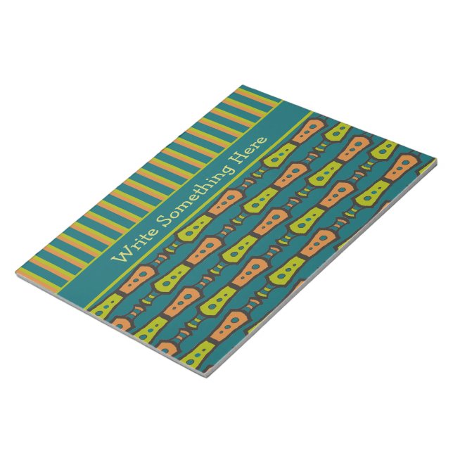 Bloc-note Stripes, Motif tribal, Turquoise : Bloc-notes, Jot (Incliné)