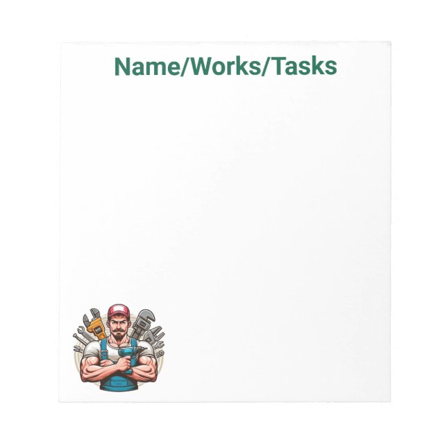 Bloc-note Strong Mechanic – Muscular Mechanic Notepad (Devant)