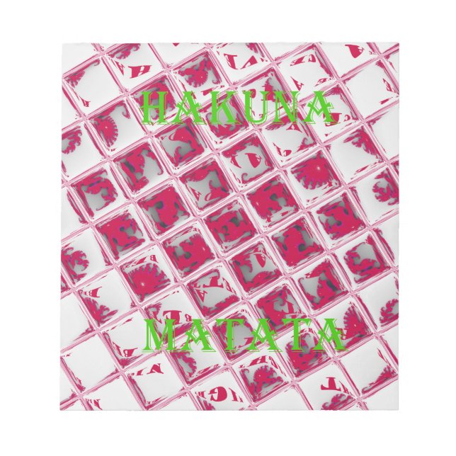 Bloc-note Style Red Hakuna Matata (Devant)