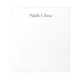 Bloc-note Stylish Elegant Plain Simple White