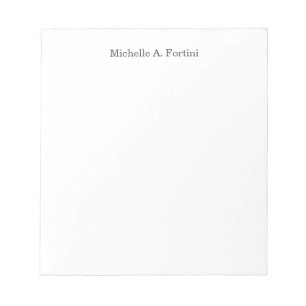 Bloc-note Stylish Elegant Plain Simple White