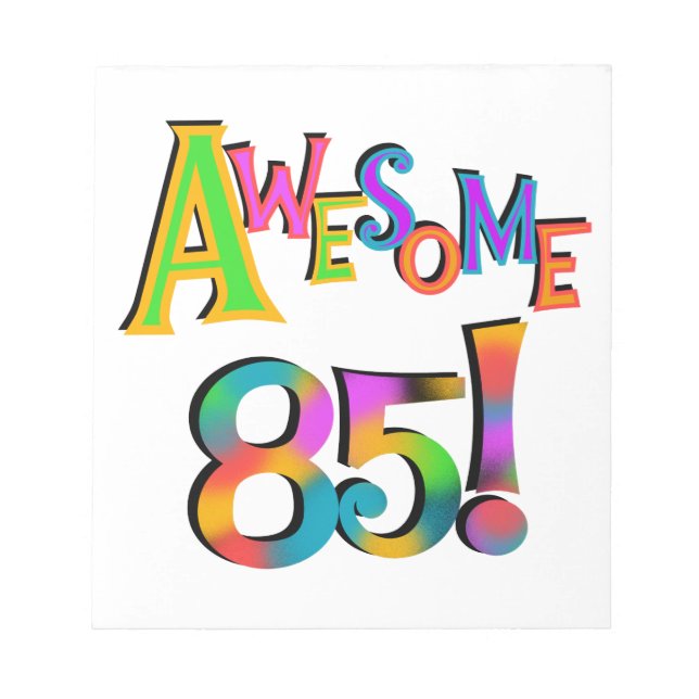 Bloc-note Super 85 T-shirts et cadeaux d'anniversaire (Devant)