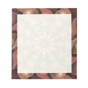 Bloc-note Surreal Shiny Flower Modern Abstract Fractal Art