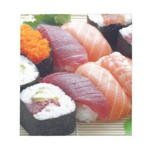 Bloc-note Sushi japonais asiatique nourriture cru sashimi fr