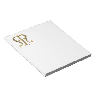 Bloc-note Symbole "3-D" d'or de la Vierge Marie