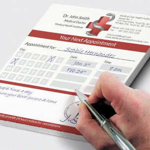Bloc-note Symbole croix Médicale rouge serpent rendez-vous e