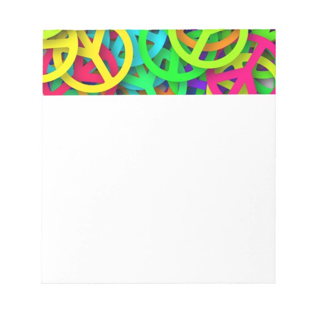 Bloc-note SYMBOLE DE LA PAIX Motif Super 60 VIBE (Devant)