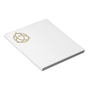 Bloc-note Symbole de la Sainte Trinité "3D" d'or 2