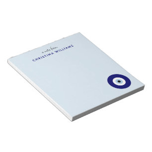 Bloc-note Symbole de protection des yeux bleus personnalisés