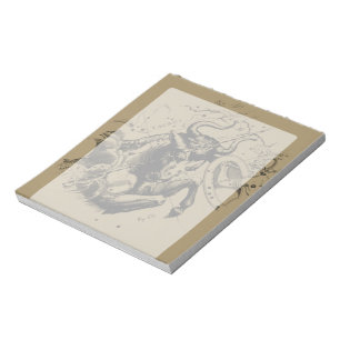 Bloc-note Symbole de Taurus Constellation Hevelius circa 169