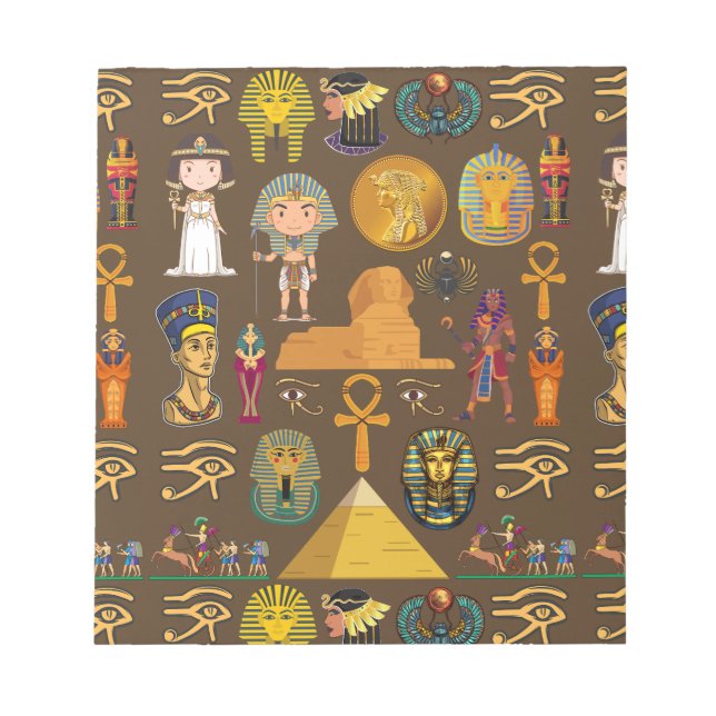 Bloc-note Symbole égyptien ancien Hiéroglyphique - Motif (Devant)