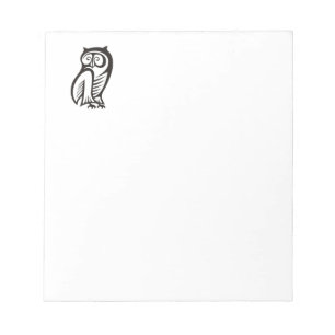 Bloc-note Symbole hibou noir