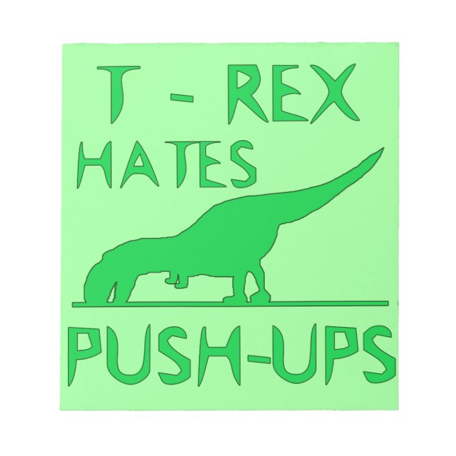 Bloc-note T REX HATTE PUSHUPS Funny Dino Design (Devant)